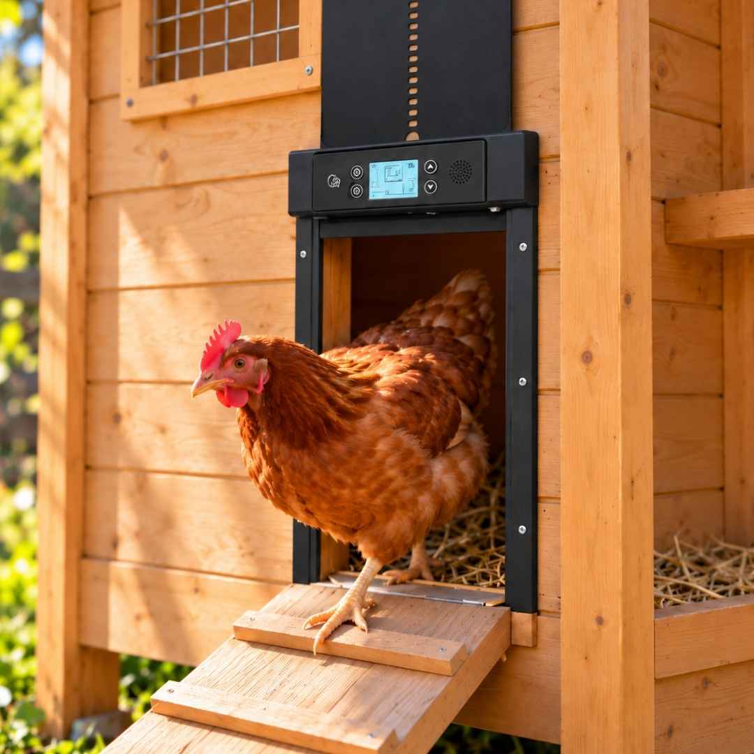 Chytrá Wi‑Fi automatická dvířka se solárním panelem pro kurník CCD1 Tuya